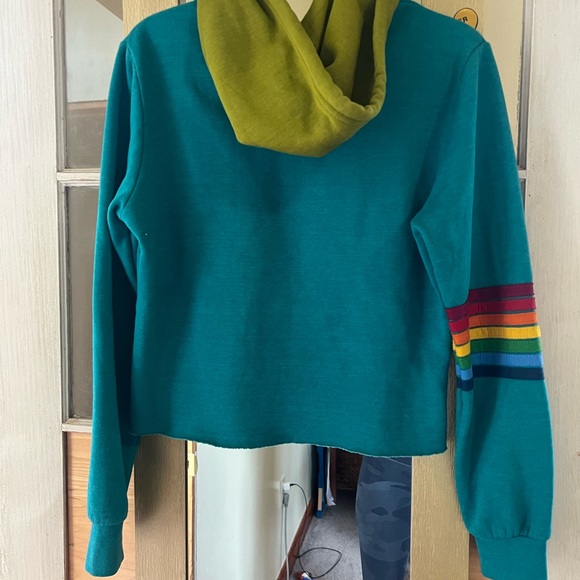 NWOT aviator nation cropped hoodie - Picture 3 of 5